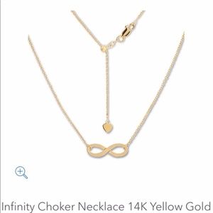 Infinity Choker Necklace 14K Yellow Gold